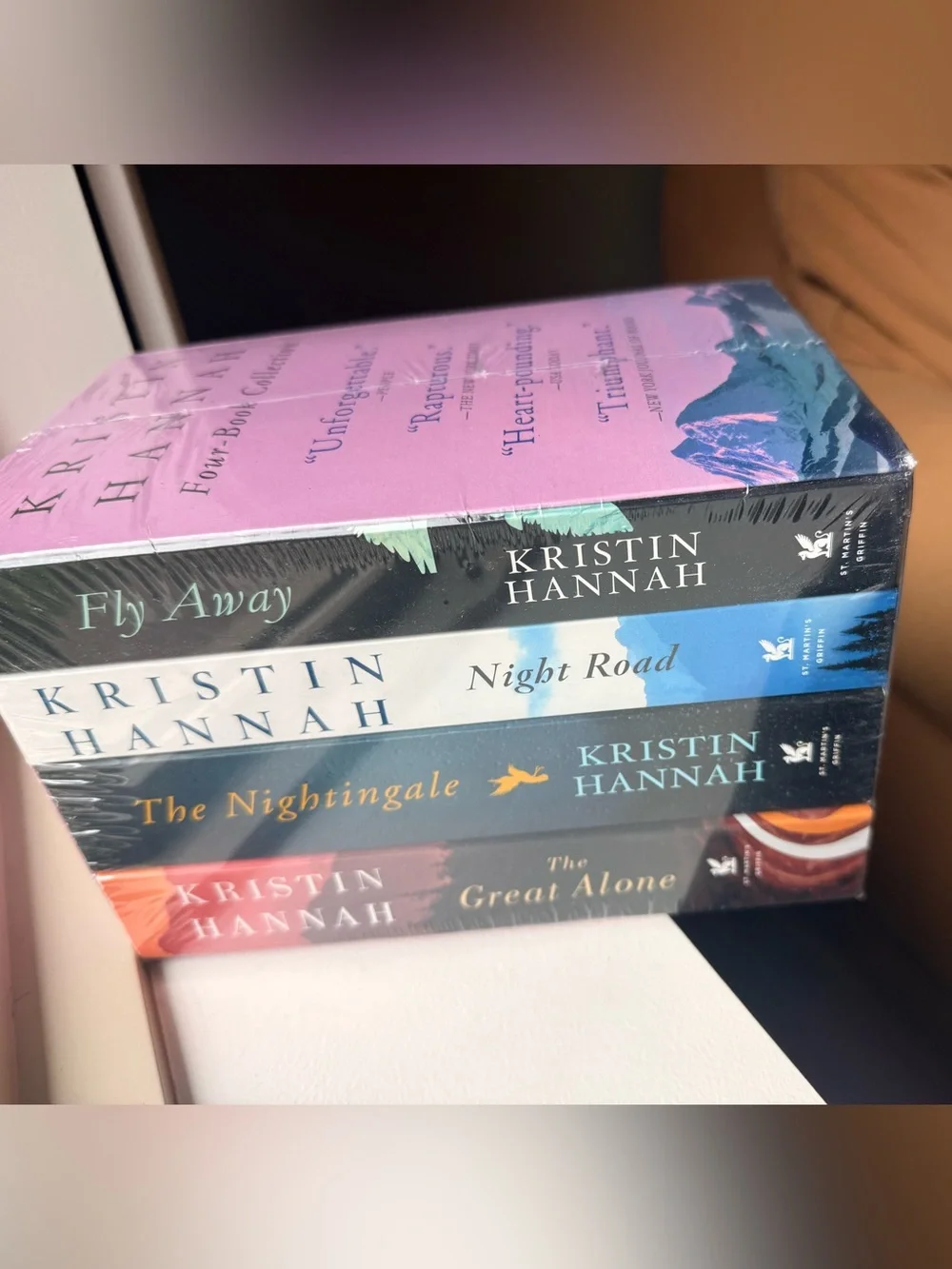Kristin Hannah Paperback Box Set Great Alone Nightingale Fly Away Night Road NIB